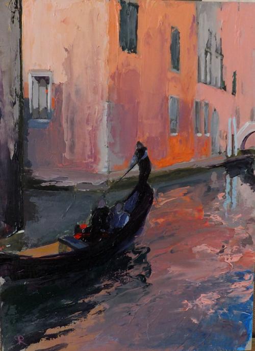 Gondola in a quiet canal