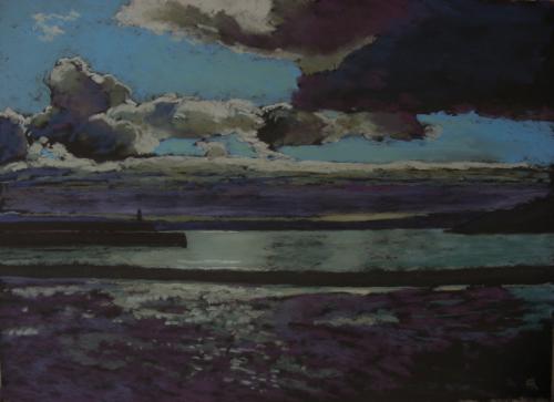 Stormy skies, St Ives harbour