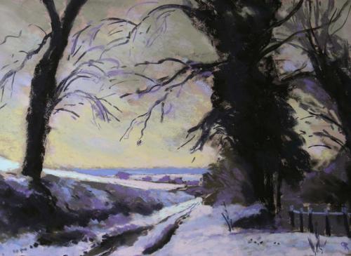 A Devon track in snow